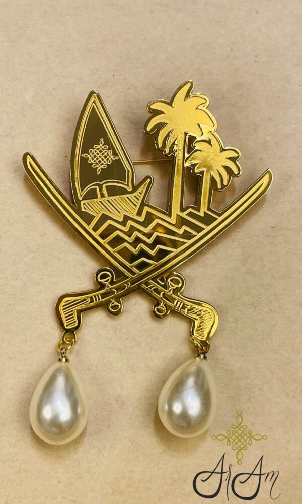 Qatar National Brooch with Pearl